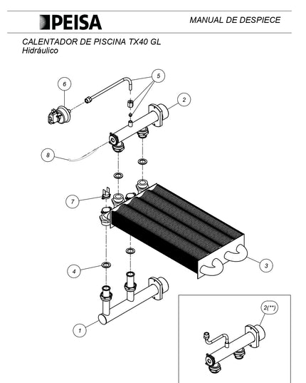 PEISA CALENTADOR DE PISCINAS TX 40 GL 10000096