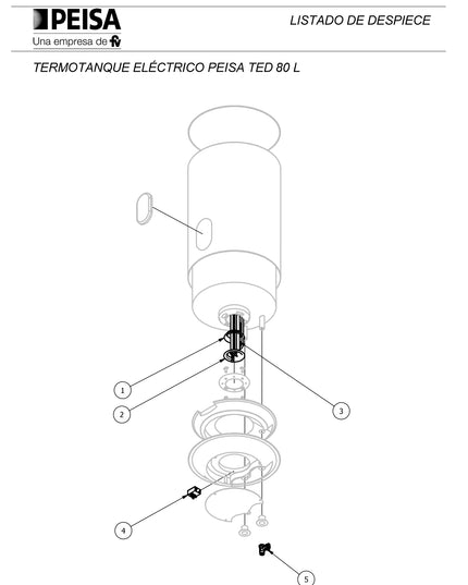PEISA TERMOTANQUE ELECTRICO TED 80 L 10001439