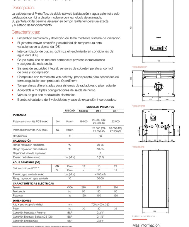 PEISA CALDERA PRIMA TEC 32 CALEFACCION GN 10001693