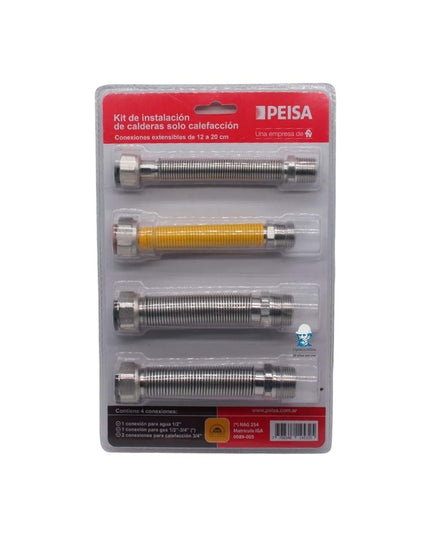 PEISA KIT CONEXION FLEXIBLE DIVA C (GAS 1/2 - 3/4) 10001754