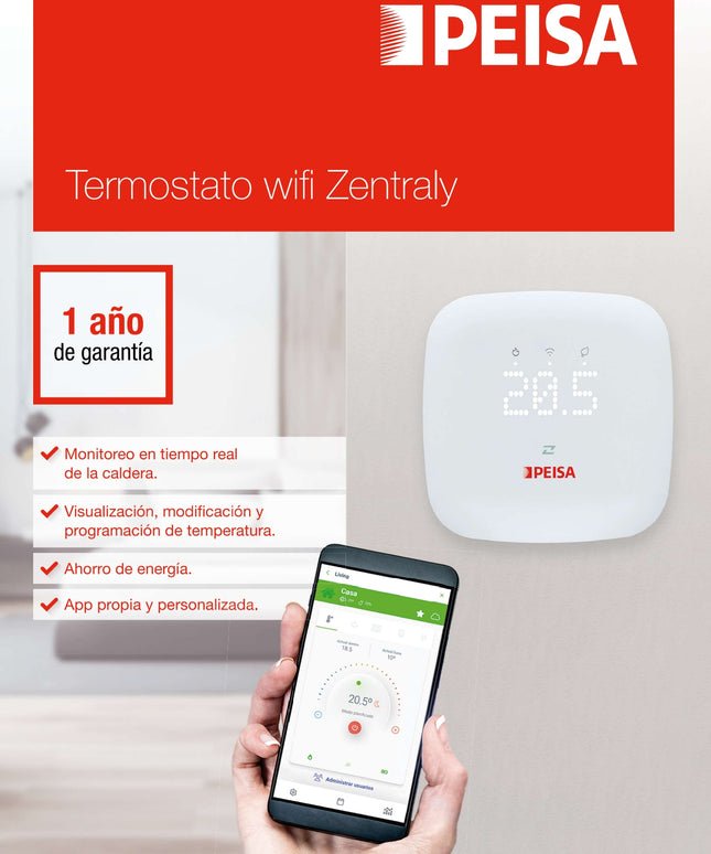 PEISA TERMOSTATO AMBIENTE ZENTRALY WIFI 10001778