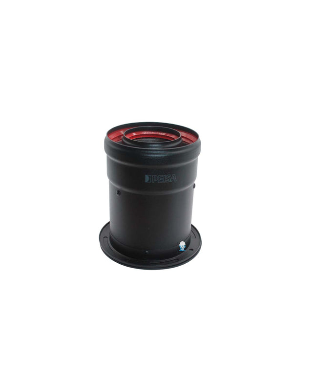 PEISA SALIDA VERT. COAXIAL Ø60/100 NEGRO 10001847