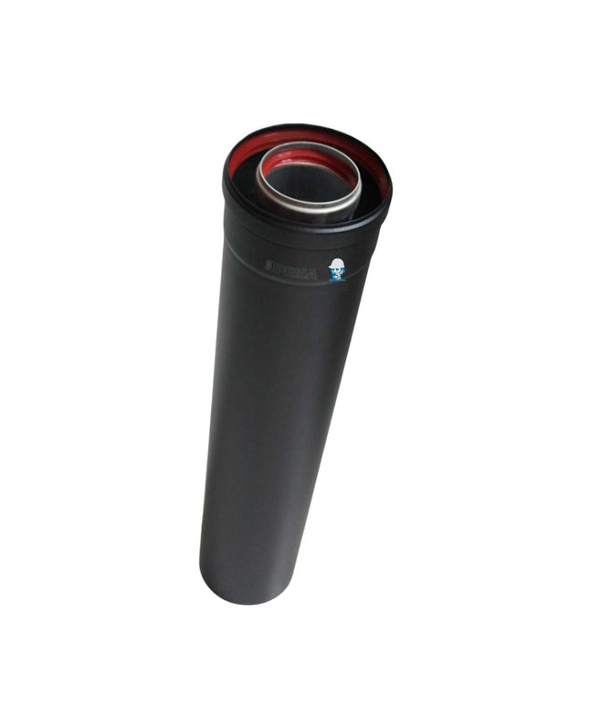 PEISA TUBO COAXIAL Ø60/100 0.50 M NEGRO 10001854