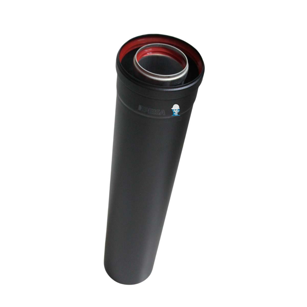 PEISA TUBO COAXIAL Ø60/100 0.50 M NEGRO 10001854