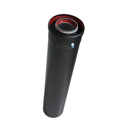 PEISA TUBO COAXIAL Ø60/100 0.50 M NEGRO 10001854