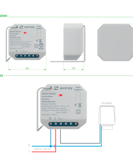 PEISA CONTROLADOR DE ZONA HOME ZENTRALY 10001892