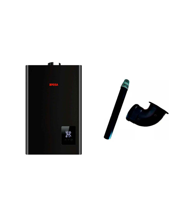 PEISA CALEFÓN A GAS TIRO FORZADO 14 LITROS GAS NATURAL TBF BLACK NEGRO 10001897