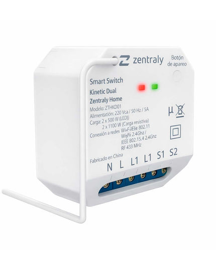 PEISA SMART SWITCH DUAL KINETIC ZENTRALY HOME 10002005
