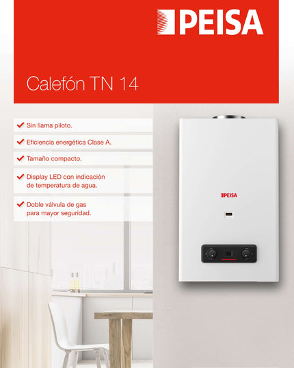 PEISA CALEFON A GAS TN 14L TIRO NATURAL 10002642