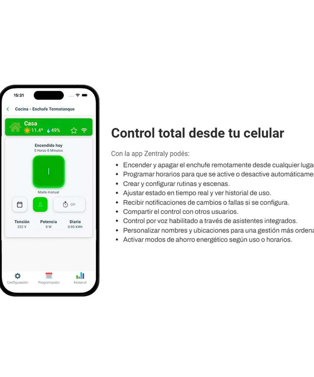 PEISA TERMOTANQUE ELECTRICO TEA 80 L CON ENCHUFE WIFI ZENTRALY 10002751