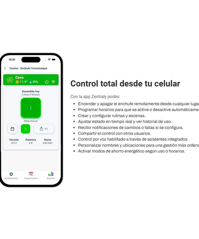 PEISA TERMOTANQUE ELECTRICO TEA 100 L CON ENCHUFE WIFI ZENTRALY 10002025