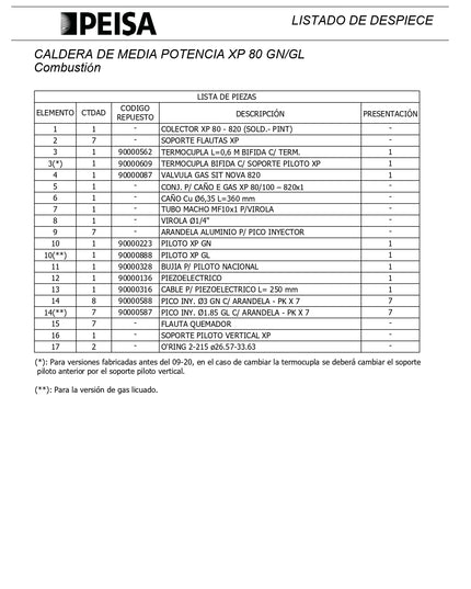 PEISA CALDERA XP 80 GN  10000056