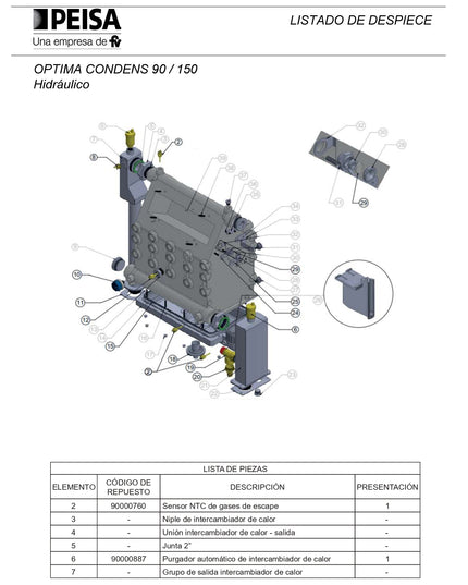 PEISA CALDERA OPTIMA CONDENS 150 10001503
