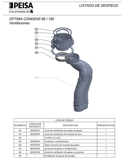 PEISA CALDERA OPTIMA CONDENS 150 10001503
