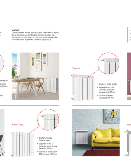 PEISA RADIADOR TROPICAL 350 BL 8 ELEMENTOS 10000617