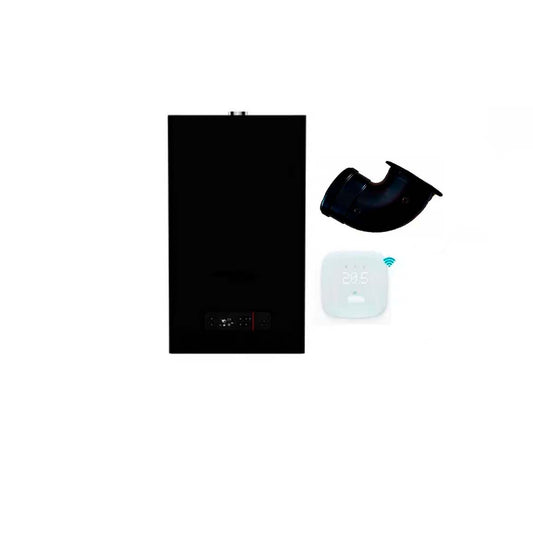 PEISA CALDERA PRIMA TEC SMART 24 NEGRA DOBLE SERVICIO TIRO FORZADO METRO GN