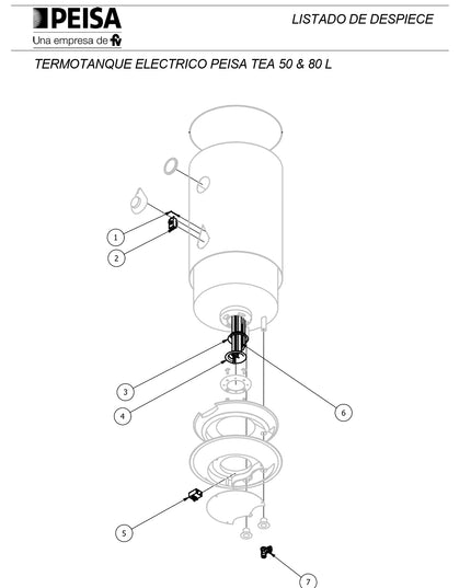 PEISA TERMOTANQUE ELECTRICO TEA 80L 10001400