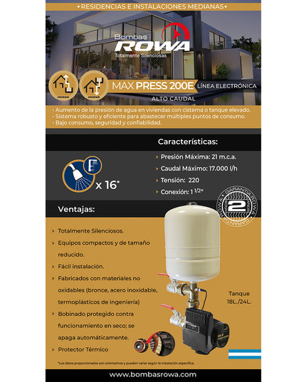 ROWA MAX PRESS 200 E - 100L 0005-0717