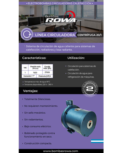ROWA CALEFACCION 20/1 MONOF. 0001-0019