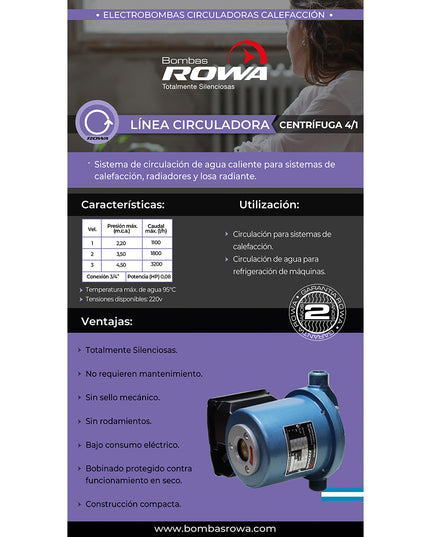 ROWA CALEFACCION 4/1 3v 0001-0001