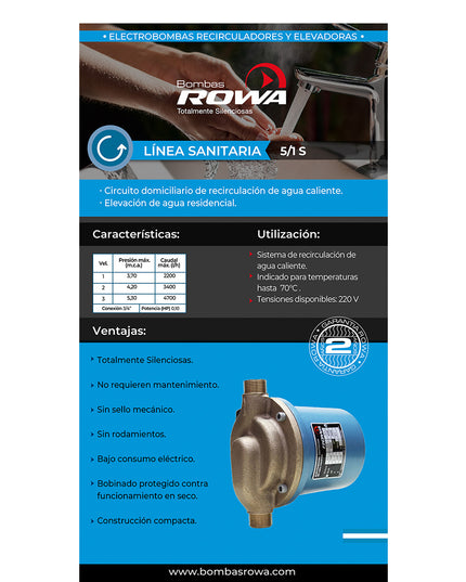 ROWA SANITARIAS 5/1S 3v 0002-0004