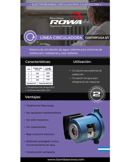ROWA CALEFACCION 5/1 3v 0001-0004