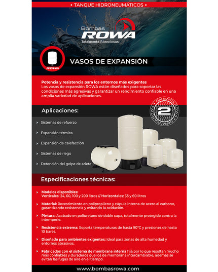 ROWA VASO EXPANSION 200 LTS. VERT - GLOBAL 0700-0060