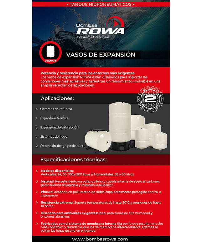ROWA VASO EXPANSION 24 LTS. VERT - GLOBAL 0700-0069