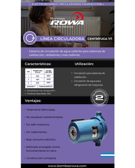 ROWA CALEFACCION 7/1 3v 0001-0009