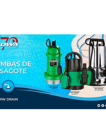 ROWA BOMBA DESAGOTE RW DRAIN Q 400-F 0023-0115