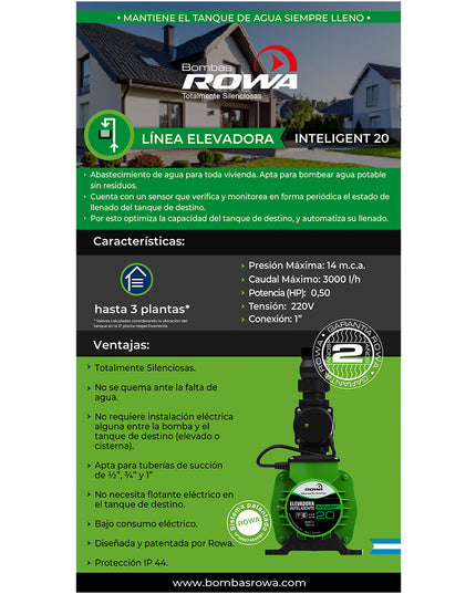 ROWA ELECTROBOMBA ELEVADORA INTELIGENT 20 220V  0008-0001
