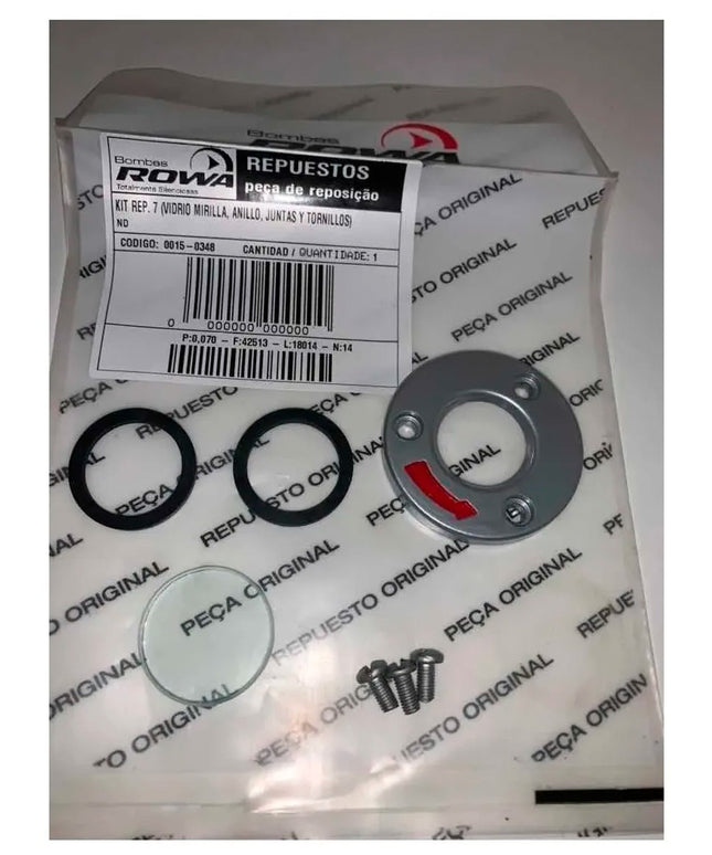 ROWA KIT REP 7 VIDRIO MIRILLA. JUNTAS. TORNIL Y ANILLO MIRI 0015-0348