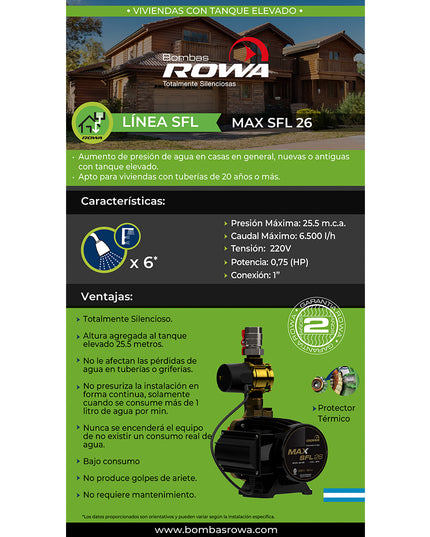 ROWA PRESURIZADOR MAX SFL 26 220V0004-0095