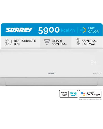 Surrey Aire Acondicionado Split Inverter 5900 Frigorías Smart Frío/calor Pr-553piq22n81f</p><p>