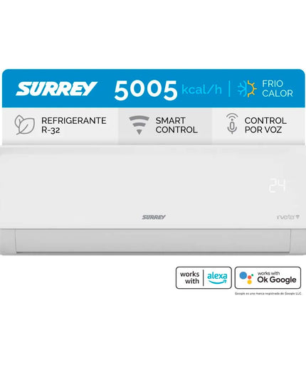 Surrey Aire Acondicionado Split Inverter 5005 Frigorías Smart Frío/calor Pr-553piq18n81f</p><p>