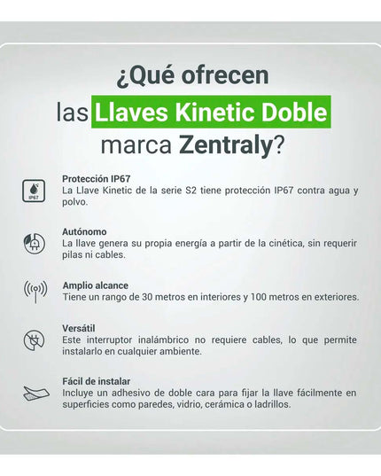 ZENTRALY LLAVE DOBLE KINETIC ZTLKSE02 10001895