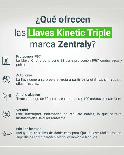 ZENTRALY LLAVE TRIPLE KINETIC ZTLKSE03 10001896